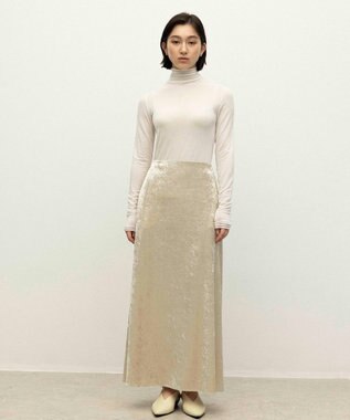 NAVE 【ReNAVE】クラッシュベロア スカート ライトベージュ系