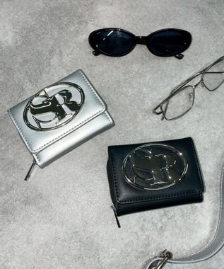 WEGO ラウンドロゴウォレット シルバー