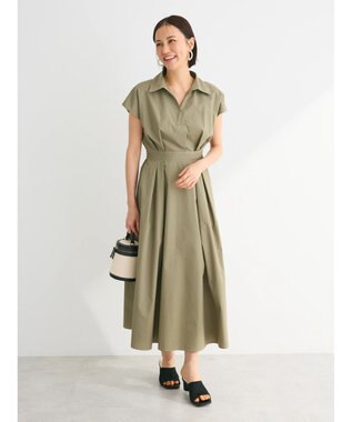 Green Parks ・ＥＬＥＮＣＡＲＥ　ＤＵＥ　スキッパーワンピース Khaki