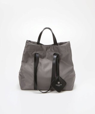 TOPKAPI 【TREASURE TOPKAPI】ナイロン レザー ハンドル A4 トートバッグ チャコールグレー