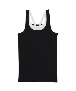 AMERICAN HOLIC 【2点セット】レイヤードデザインタンクトップ Black