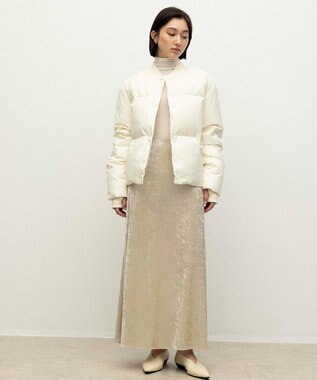 NAVE 【ReNAVE】クラッシュベロア スカート ライトベージュ系