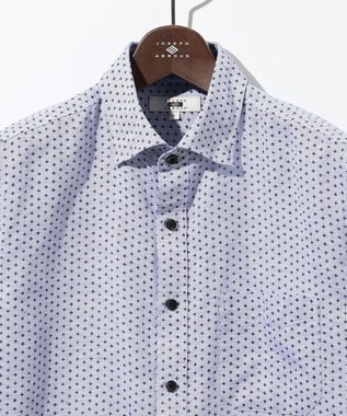 JOSEPH ABBOUD 【ビジネスシーンに最適・サステイナブル】ソアロンンシャンブレープリント 半袖 シャツ ブルー系5
