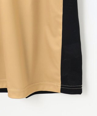 PW CIRCULUS 【吸水速乾 / UV遮蔽率96.3% UVカット / ストレッチ】【MEN】メッシュコンビモックネックT ゴルフ ベージュ系