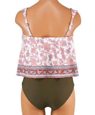 San-ai Resort（三愛水着楽園） 【SALE】ノンワイヤー水着　【San-ai Resort（サンアイリゾート）】 ホワイト×カーキ