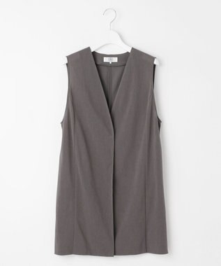 J.PRESS LADIES 【WEB限定・洗える】シアートリコット ジレ グレー系