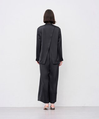 uncrave シャイニーダブルサテン ジャケット スレート