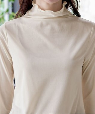 Tiaclasse 【安田美沙子さん着用・選べる4type】ハイネックカットソートップス シアーベージュ