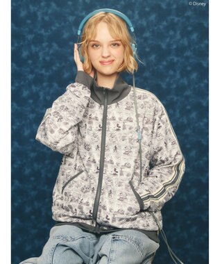 AMERICAN HOLIC Disney/総柄トラックジャケット Charcoal Gray