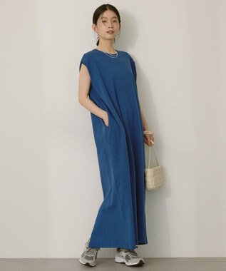 AMERICAN HOLIC 【選べる丈】ショルダータックワンピース Navy