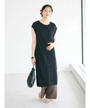 CRAFT STANDARD BOUTIQUE UVカット/接触冷感/洗える/ ニットワンピース Black