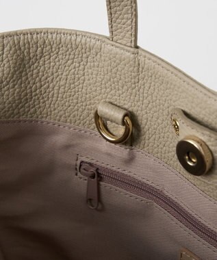 russet レザー2WAYミニトートバッグ(CE-1643) GrayBeige