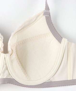 Wing ブラジャー Wing Lesiage バストを小さく見せる 脇すっきり フルカップブラ 【6000シリーズ】 小さく見せるブラ PB6001 ウイング／ワコール アイボリー