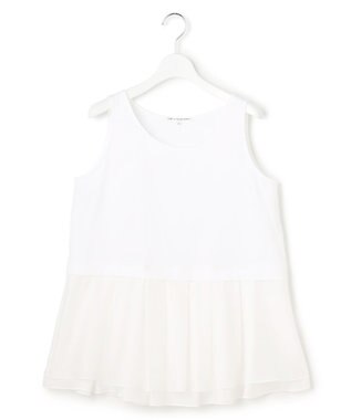 23区 【先行予約】ナチュラルコットンベア シアーペプラム タンクトップ