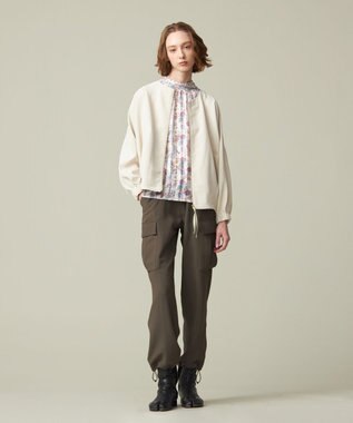 J.PRESS YORK STREET 【WOMEN】ジャージライクツイル ドルマンブルゾン アイボリー系