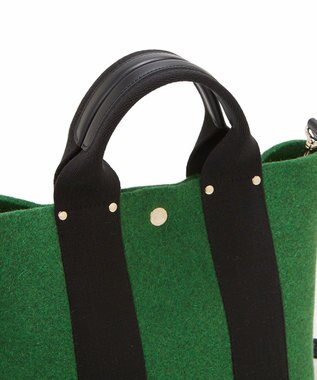 TOPKAPI 【TREASURE TOPKAPI】イタリアンフェルト テープコンビ 2way トートバッグ 2023 グリーン