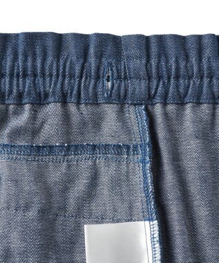 MIKI HOUSE HOT BISCUITS 【80-120cm】 先染めデニム バックフリル キュロットパンツ 紺