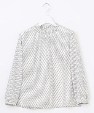 J.PRESS LADIES 幾何プリント カットソー ホワイト系5