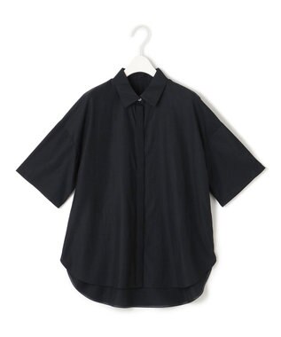 ICB 【WEB限定カラーあり・洗える】ラッフルデザインシャツ ブラック系