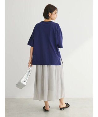 Green Parks シンプルフェミニンロゴチュニック Navy