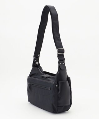 Y'SACCS 【ムック本掲載】【ナイロンタフタ×リサイクルレザー】デイリーショルダー　Sサイズ ブラック