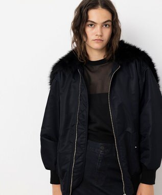 NAVE 【Nave】ファーカラーMA-1 ブラック系