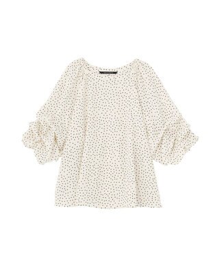 YECCA VECCA ホイップスリーブブラウス Dot