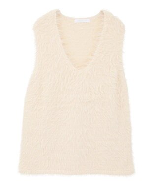Green Parks ・Ｐｅｔｉｔ　Ｆｌｅｕｒ　シャギーニットベスト Ivory