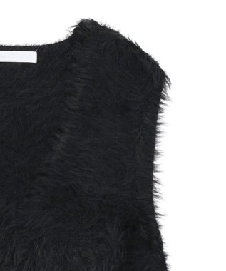 Green Parks ・Ｐｅｔｉｔ　Ｆｌｅｕｒ　シャギーニットベスト Black