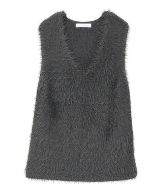 Green Parks ・Ｐｅｔｉｔ　Ｆｌｅｕｒ　シャギーニットベスト Charcoal Gray