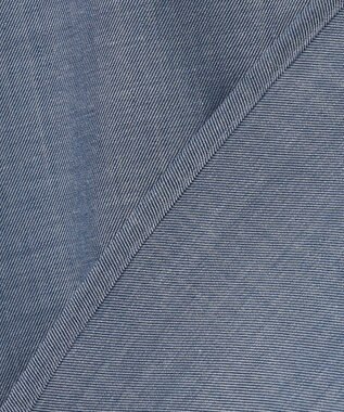 J.PRESS LADIES L 【シーンレスに活躍】ウォッシャブルキュプラツイル タックデザイン ブラウス ブルーシャンブレー系