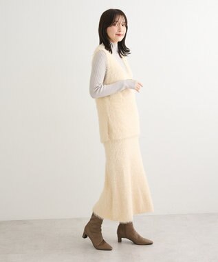 Green Parks ・Ｐｅｔｉｔ　Ｆｌｅｕｒ　シャギーニットベスト Ivory