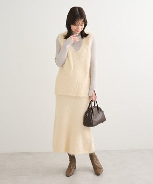 Green Parks ・Ｐｅｔｉｔ　Ｆｌｅｕｒ　シャギーニットベスト Ivory