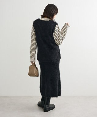 Green Parks ・Ｐｅｔｉｔ　Ｆｌｅｕｒ　シャギーニットベスト Black