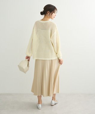 Green Parks メッシュニットチュニック Ivory