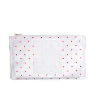 WEGO 【痛バ＆推し活グッズ】ファンシーハートレースアップ痛バッグS ホワイト