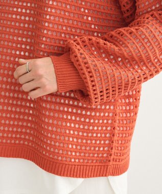 Green Parks メッシュニットチュニック Orange