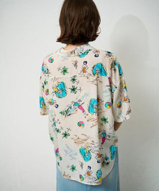 GRACE CONTINENTAL リゾートプリントシャツ キナリ