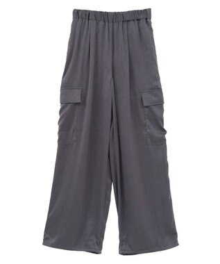 Green Parks サテンカーゴパンツ Charcoal Gray