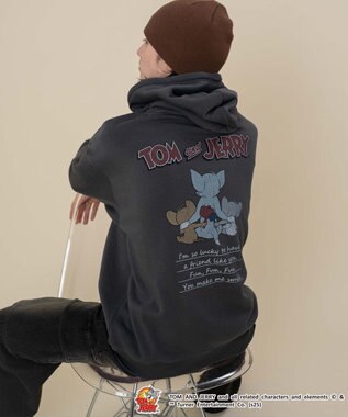 WEGO 【ユニセックス着用ITEM/25年秋冬新作】TOMandJERRYグラフィックプルオーバー スミクロ