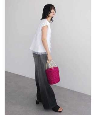 Green Parks フレンチスリーブチュールティアードプルオーバー White