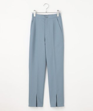 #Newans 【ANSWER for 神戸エレガンス】ウエスト調整可能　センタースリットパンツ サックスブルー系