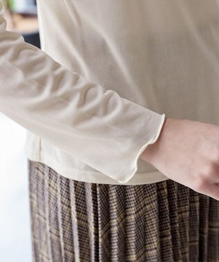 Tiaclasse 【安田美沙子さん着用・選べる4type】ハイネックカットソートップス シアーベージュ