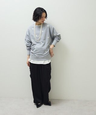 Green Parks サテンカーゴパンツ Black