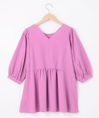 SHARE PARK LADIES ソフトタッチギャザーブラウス ピンク系