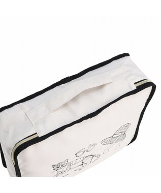 ACE BAGS & LUGGAGE HAyU × ace. トラベルポーチ Lサイズ 猫柄 17823 アイボリー