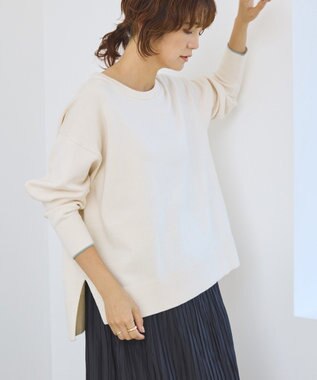 AMERICAN HOLIC バイパチクルーネックニットプルオーバー Ivory