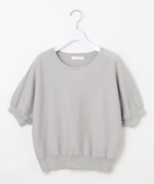 ANY SIS 【洗える】ドルマンスリーブラメ ニット シルバー