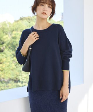 AMERICAN HOLIC バイパチクルーネックニットプルオーバー Dark Navy