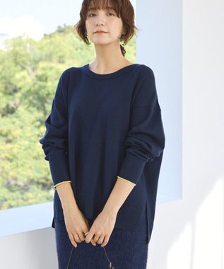 AMERICAN HOLIC バイパチクルーネックニットプルオーバー Dark Navy